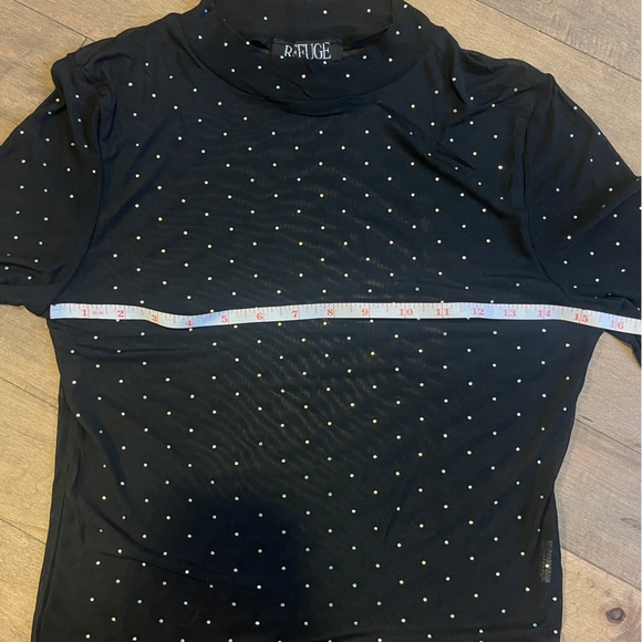 Sheer sparkle mock neck top - Picture 3 of 4